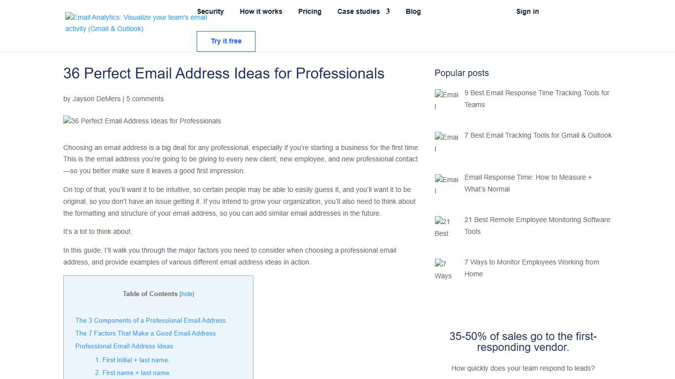 36 Perfect Email Address Ideas for Professionals (2026)